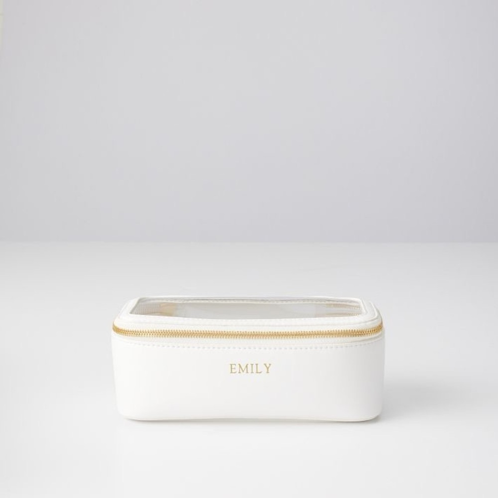 Mark & Graham Clear Travel Cosmetics Case / no embroidery